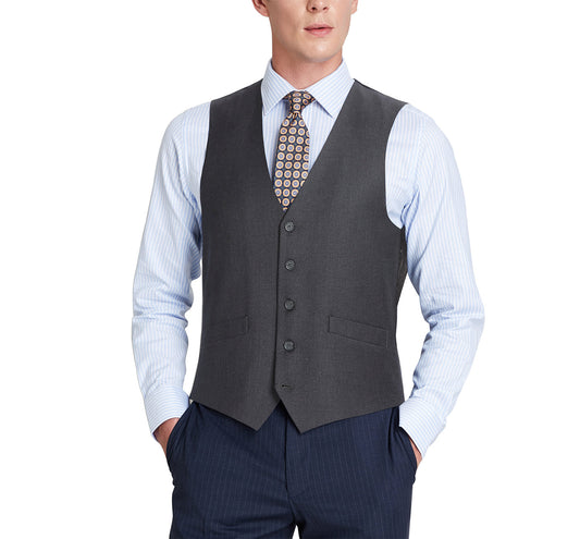 Classic Fit Renoir Vest - Charcoal 202-1