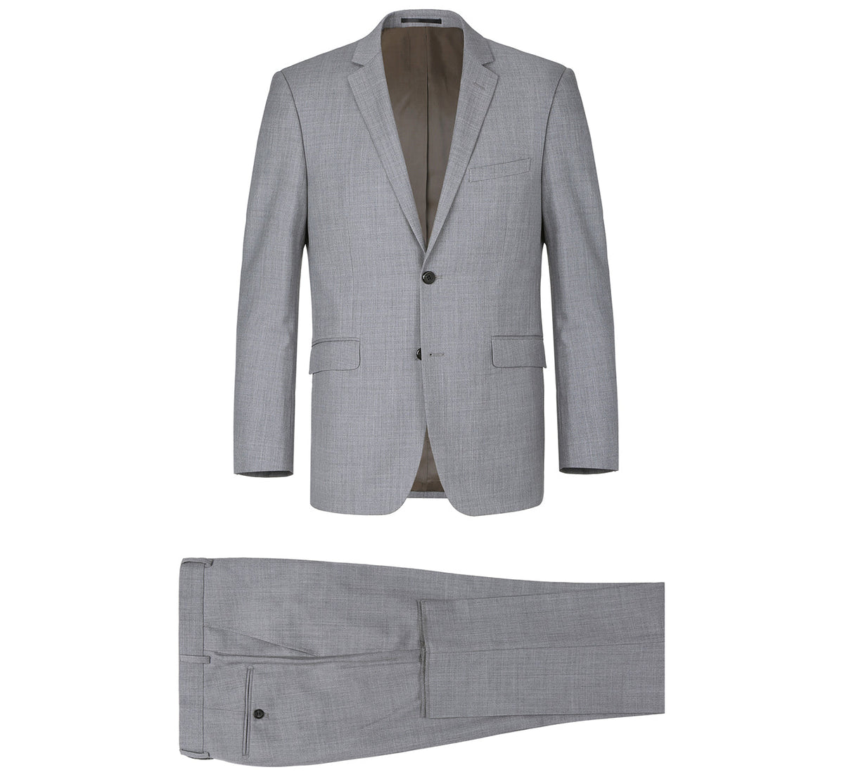 Alessandro Vitello | Super 140's Slim Wool Suit | Light Grey