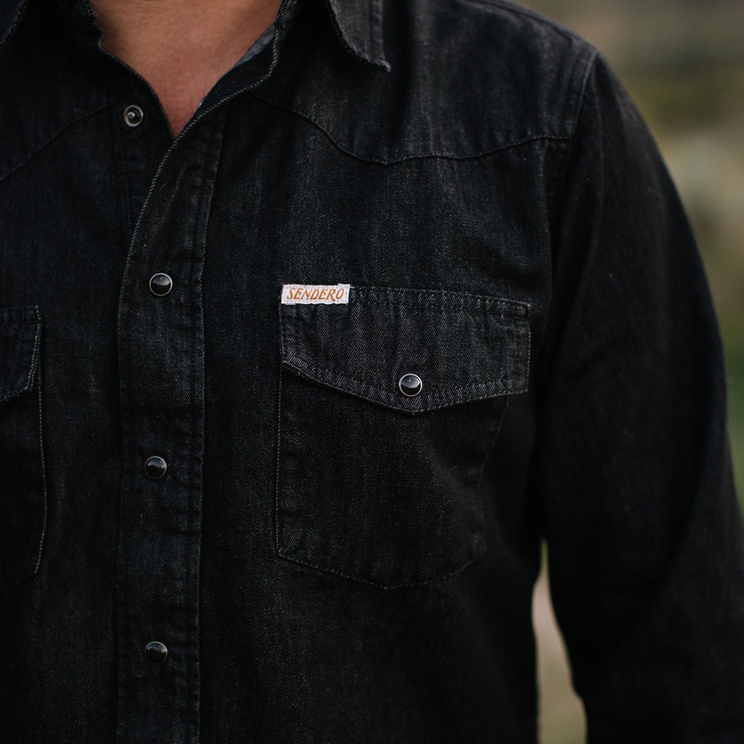 Sendero Wyatt Pearl Snap Shirt - Midnight Denim