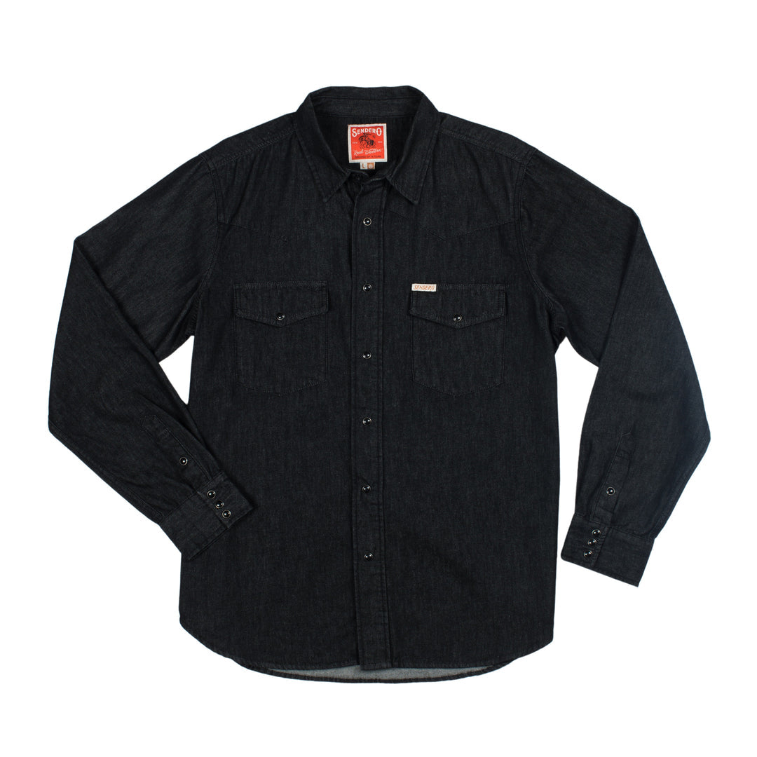 Sendero Wyatt Pearl Snap Shirt - Midnight Denim