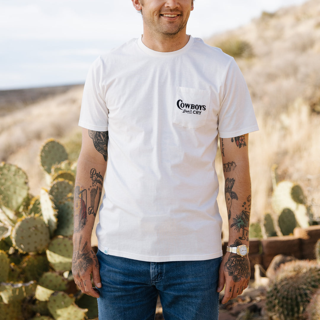 Sendero Cowboy's Don't Cry T-Shirt - Vintage White