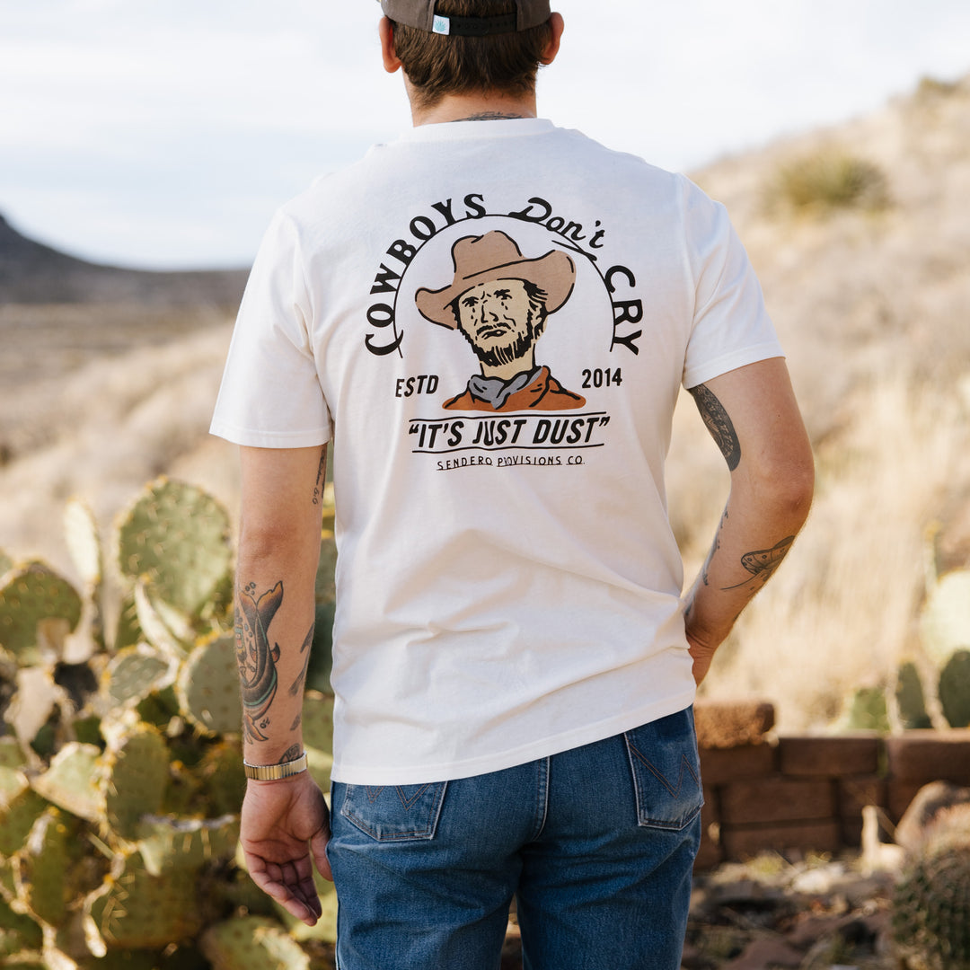 Sendero Cowboy's Don't Cry T-Shirt - Vintage White