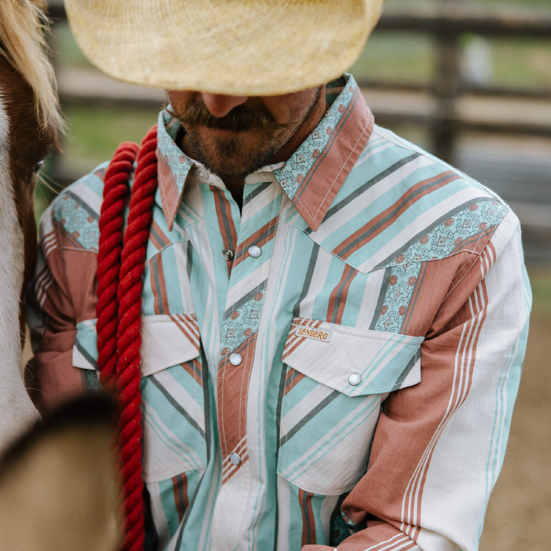 Sendero Serape Pearl Snap Shirt- Long Sleeve