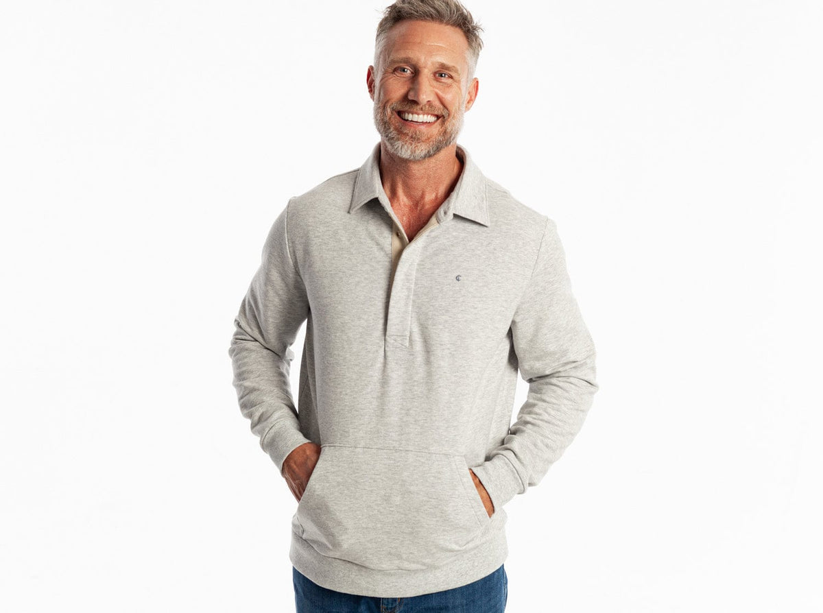 Criquet | Collared Sweatshirt | Heather Light Gray