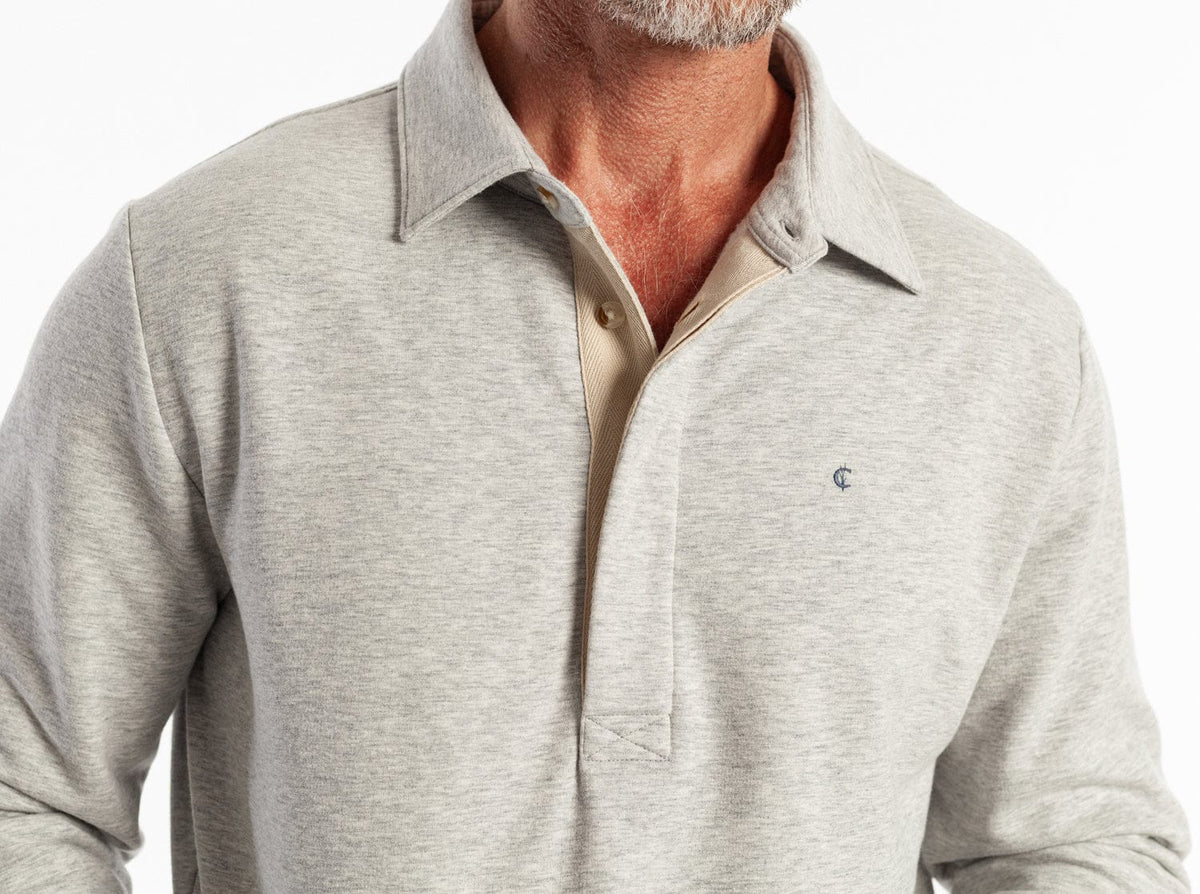 Criquet | Collared Sweatshirt | Heather Light Gray