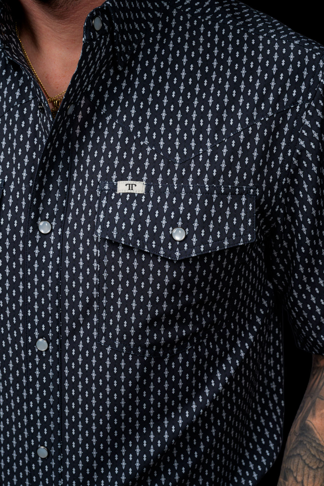 Ferrell | The Cash | Short Sleeve Snap Shirt | Black