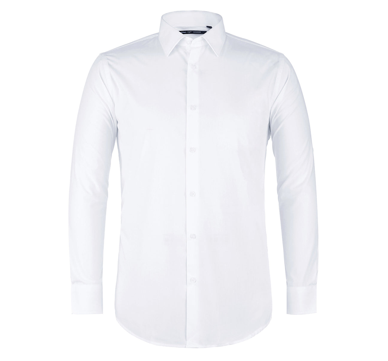 Slim Fit Long Sleeve Dress Shirt - White