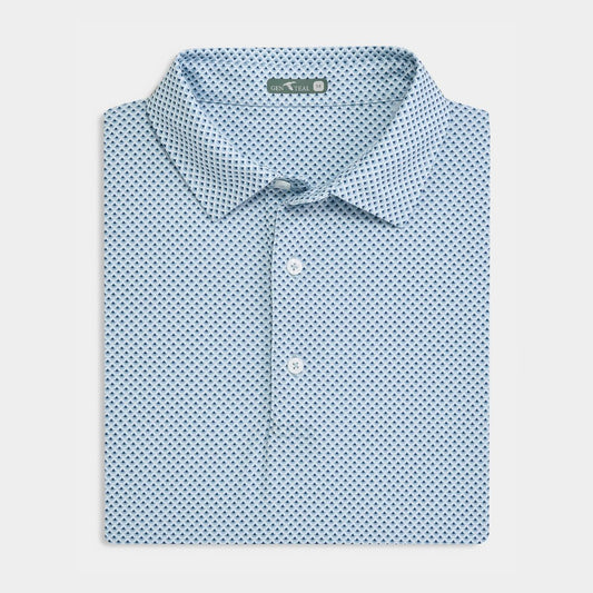 GenTeal Prismatic Printed Performance Polo - Sky