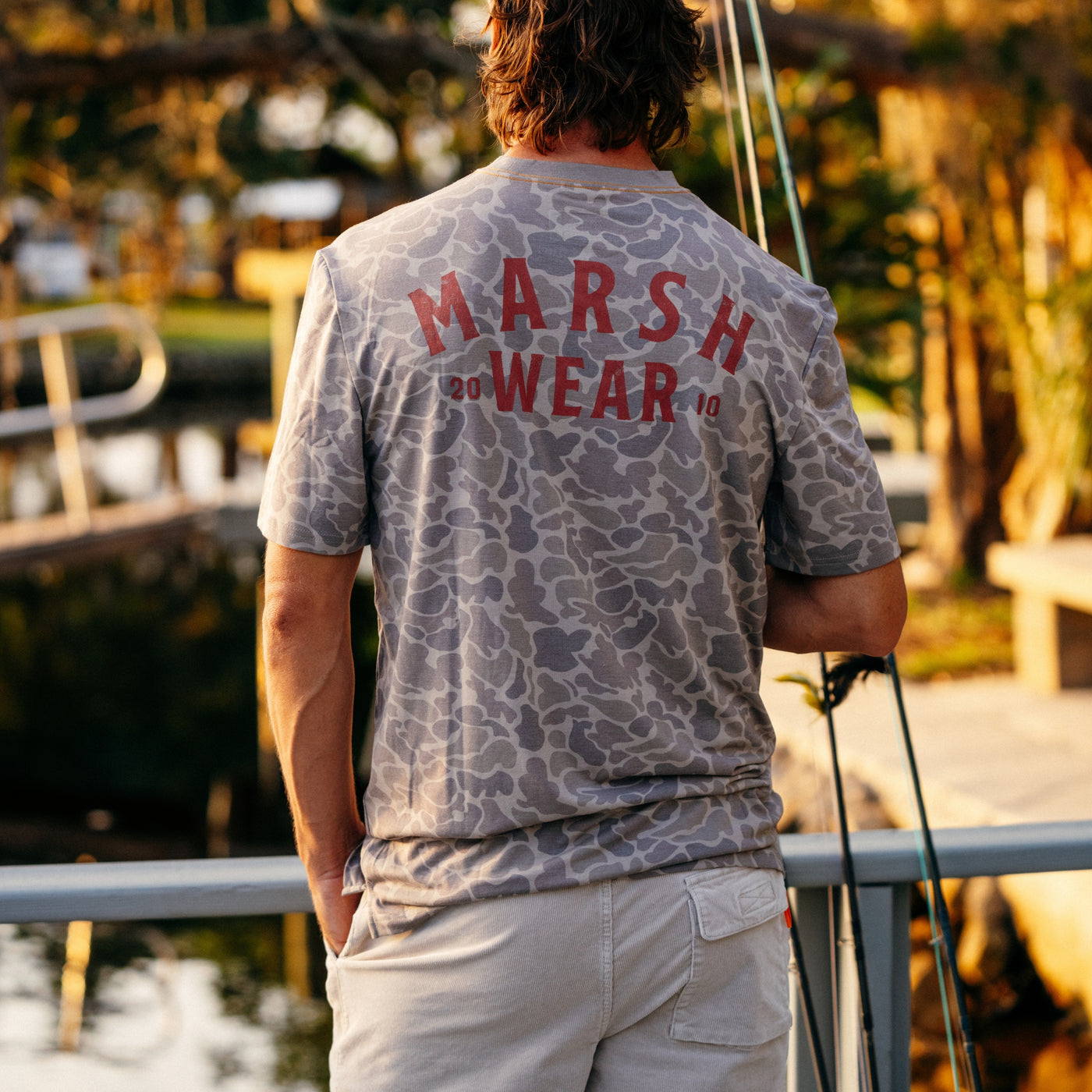Marsh Wear Khaki Mallard Camo Stackhouse Hagood Tee