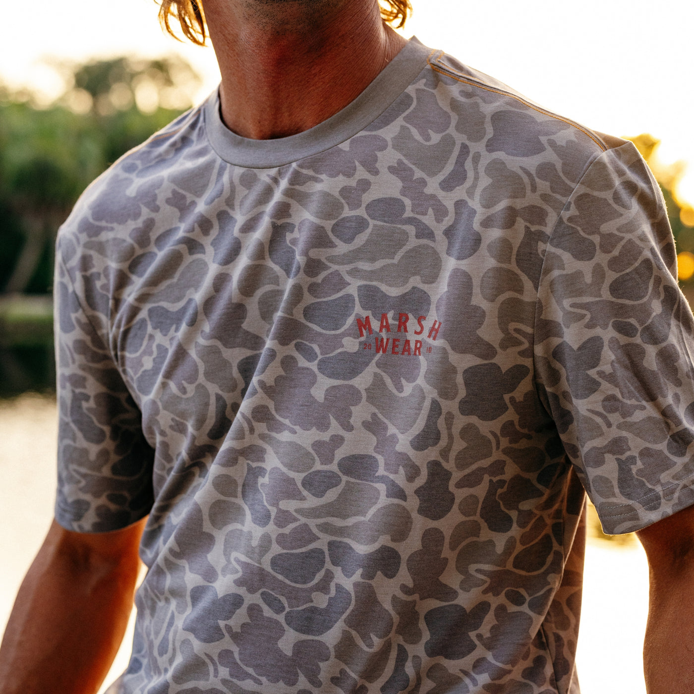Marsh Wear Khaki Mallard Camo Stackhouse Hagood Tee