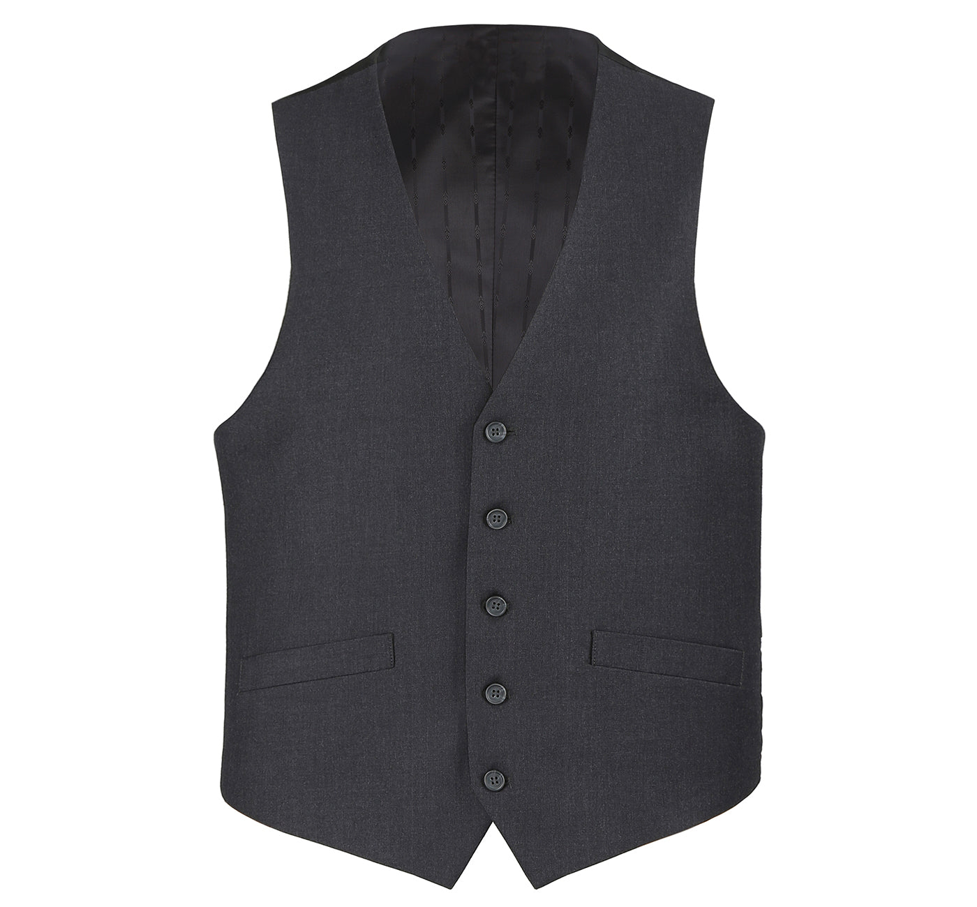 Classic Fit Renoir Vest - Charcoal 202-1