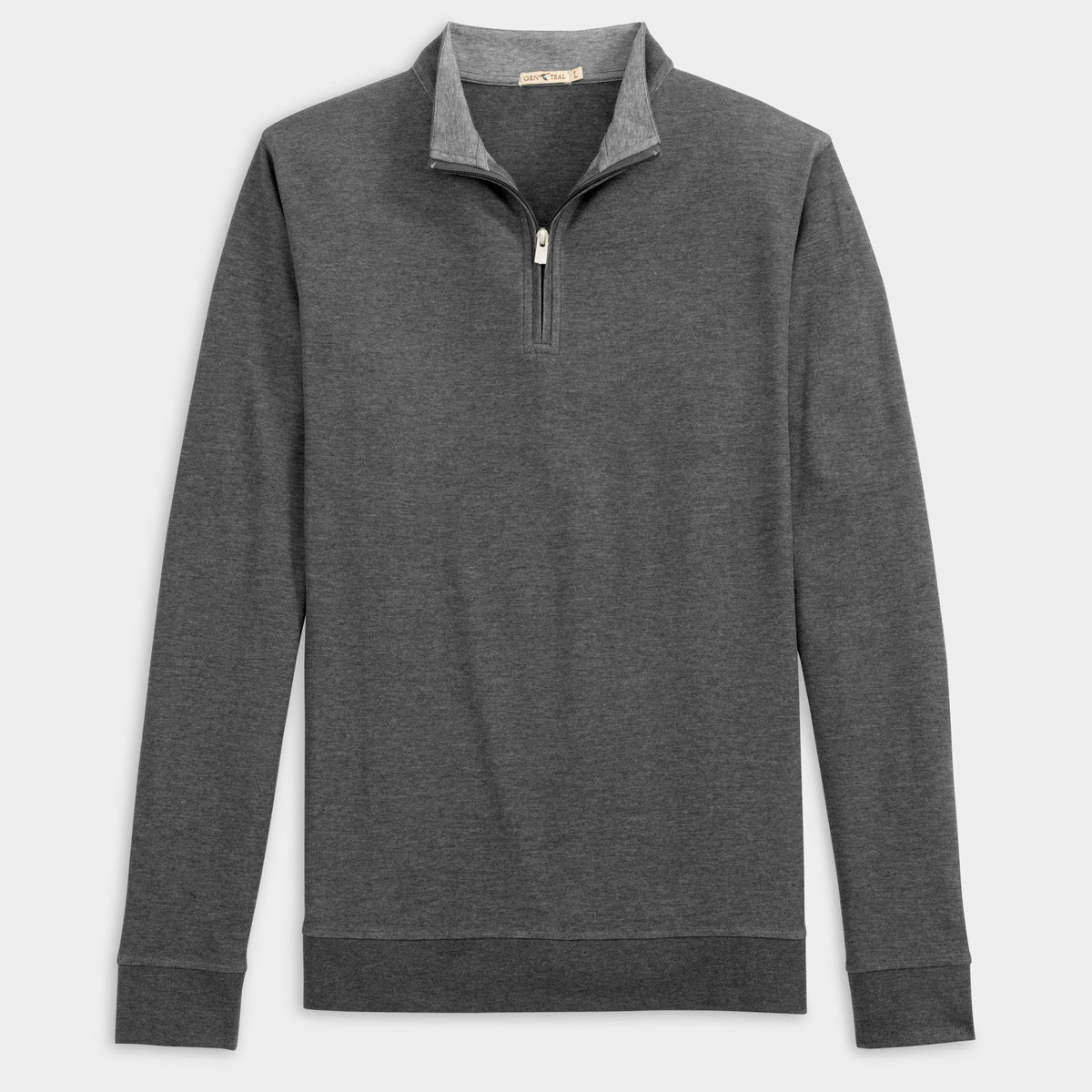 GenTeal | Cotton/Modal Quarter Zip | Charcoal