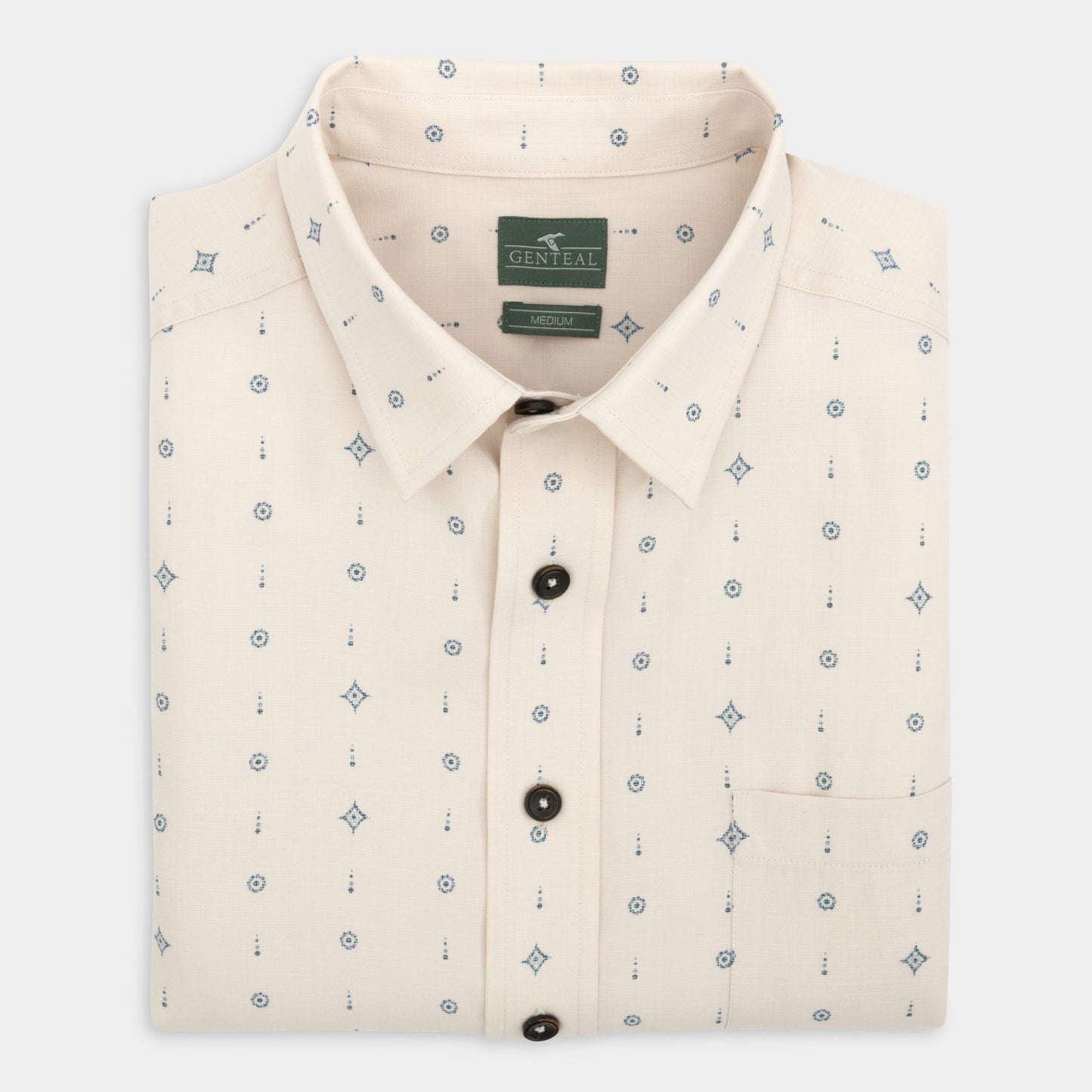 GenTeal Printed Palmas Shirt - Cream