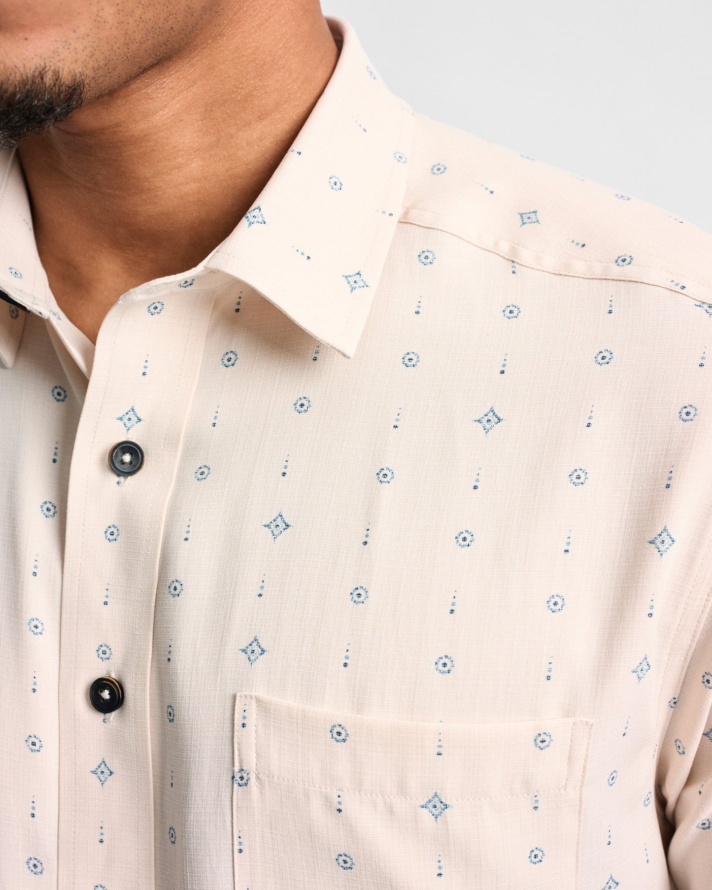 GenTeal Printed Palmas Shirt - Cream
