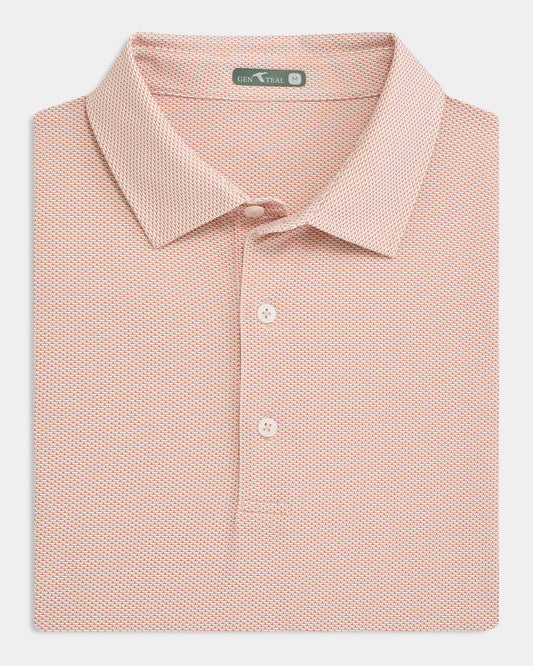 GenTeal Amber Brick Jacquard Polo