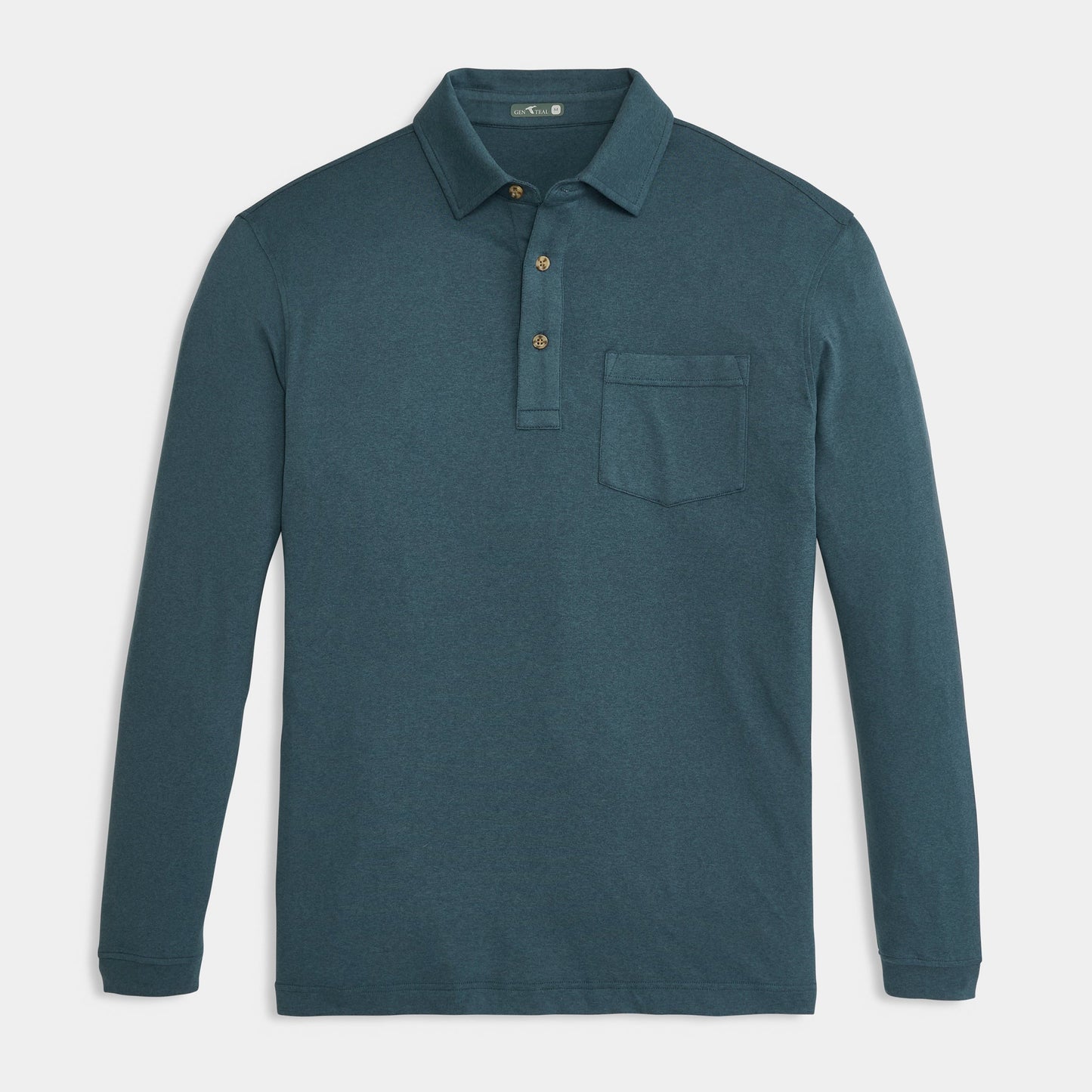 GenTeal | Wander Long Sleeve Polo | Indigo