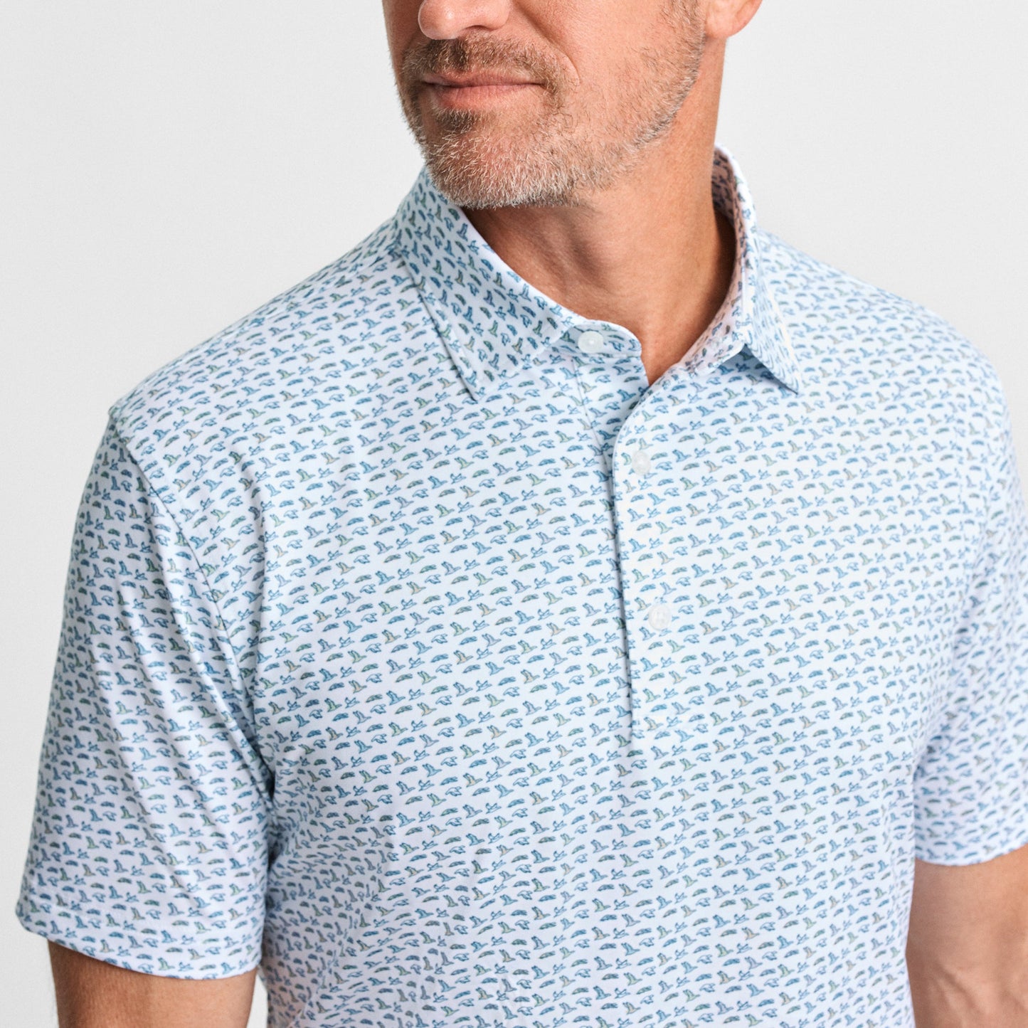 GenTeal Soaring Silhouettes Printed Performance Polo