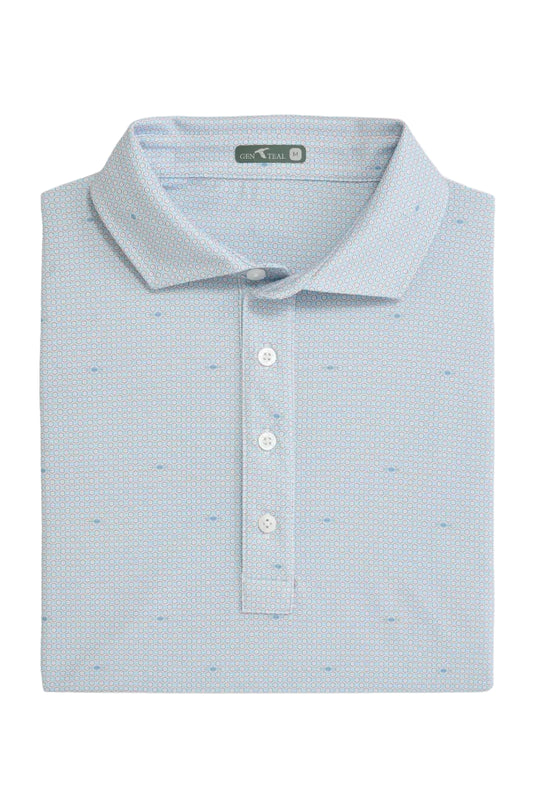 GenTeal Gridline Performance Polo - Sunrise