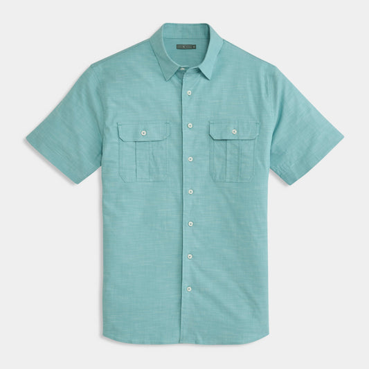 GenTeal Parker Cotton/Tencil Sport Shirt - Teal Blue
