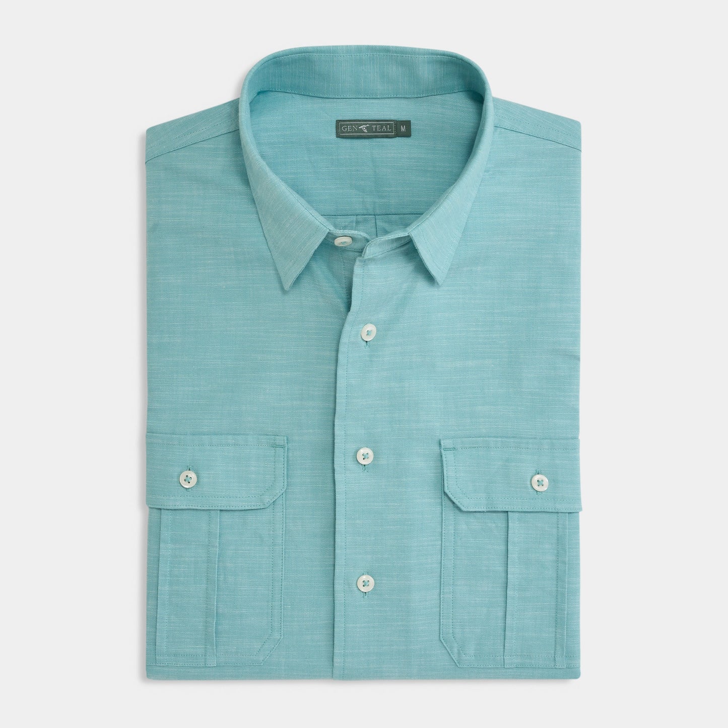 GenTeal Parker Cotton/Tencil Sport Shirt - Teal Blue