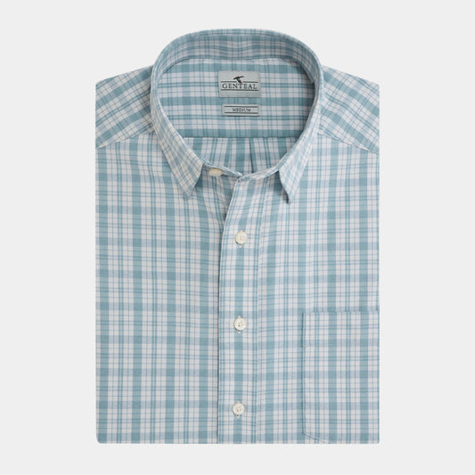 GenTeal | Hudson Royal Oxford Sport Shirt | Stonewash