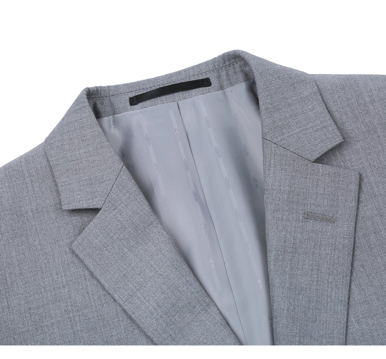 Classic Suit Notch Lapel & Flat Front Pant- Light Gray 202-2