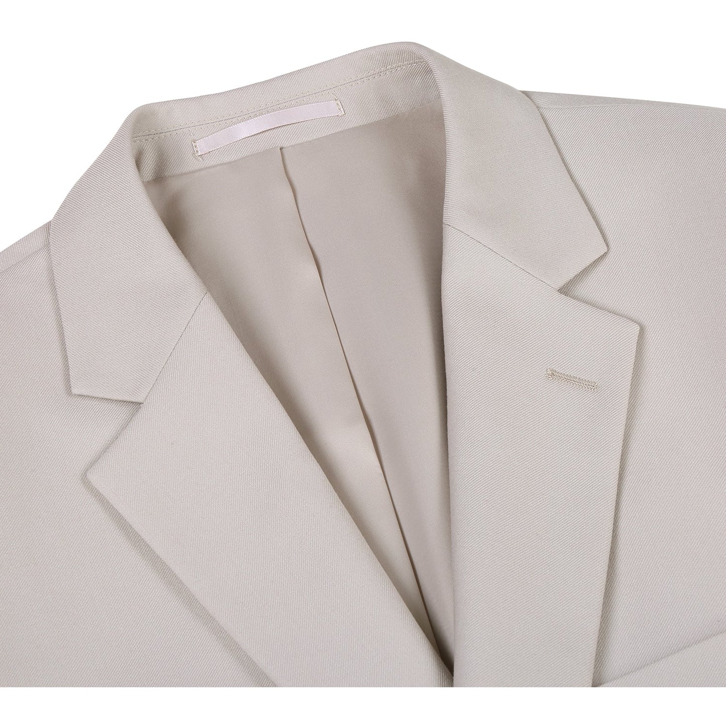 Slim Suit Notch Lapel & Flat Front Pant- Beige 201-84