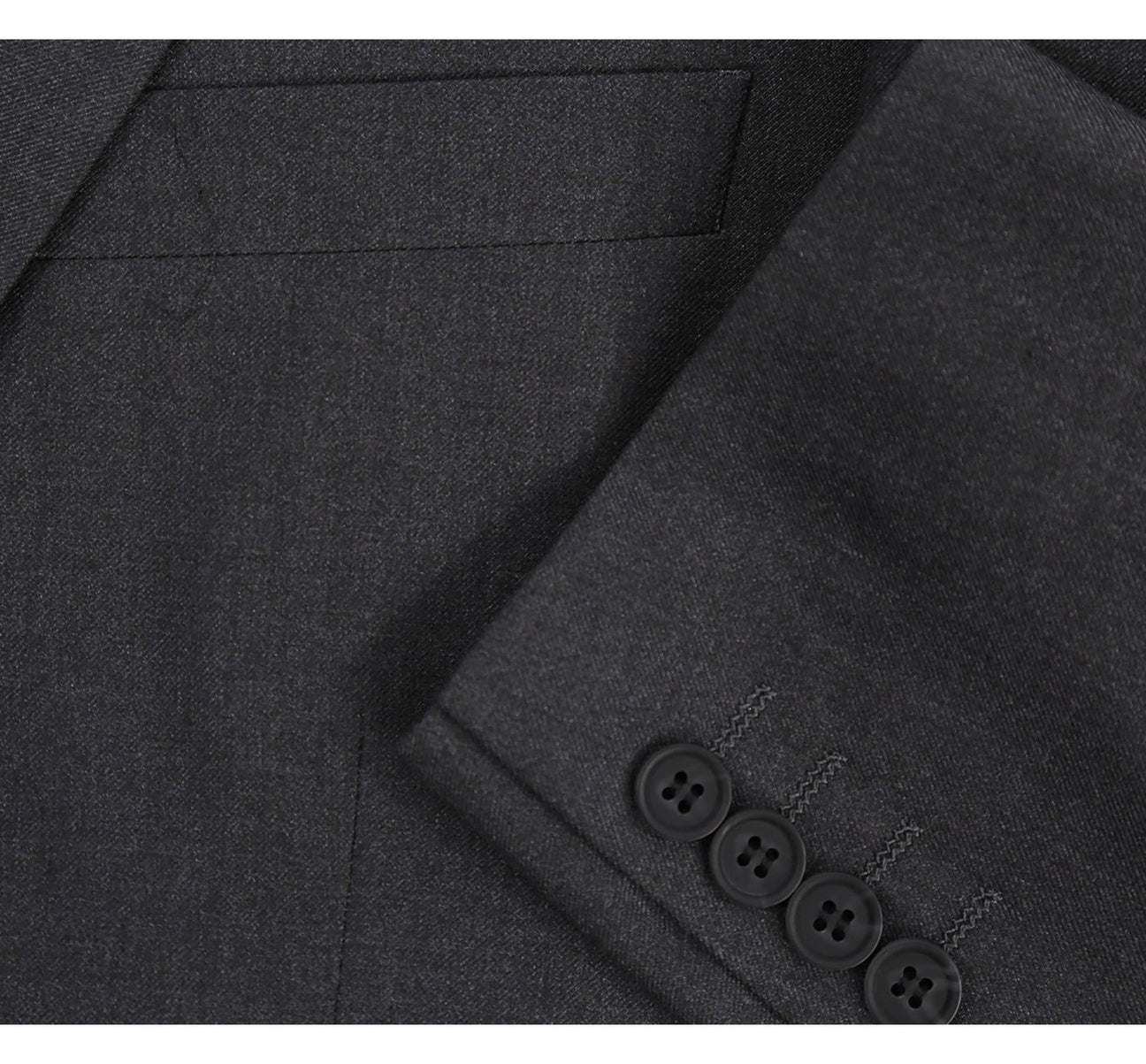 Renoir Slim Suit Notch Lapel & Flat Front Pant- Charcoal 202-1