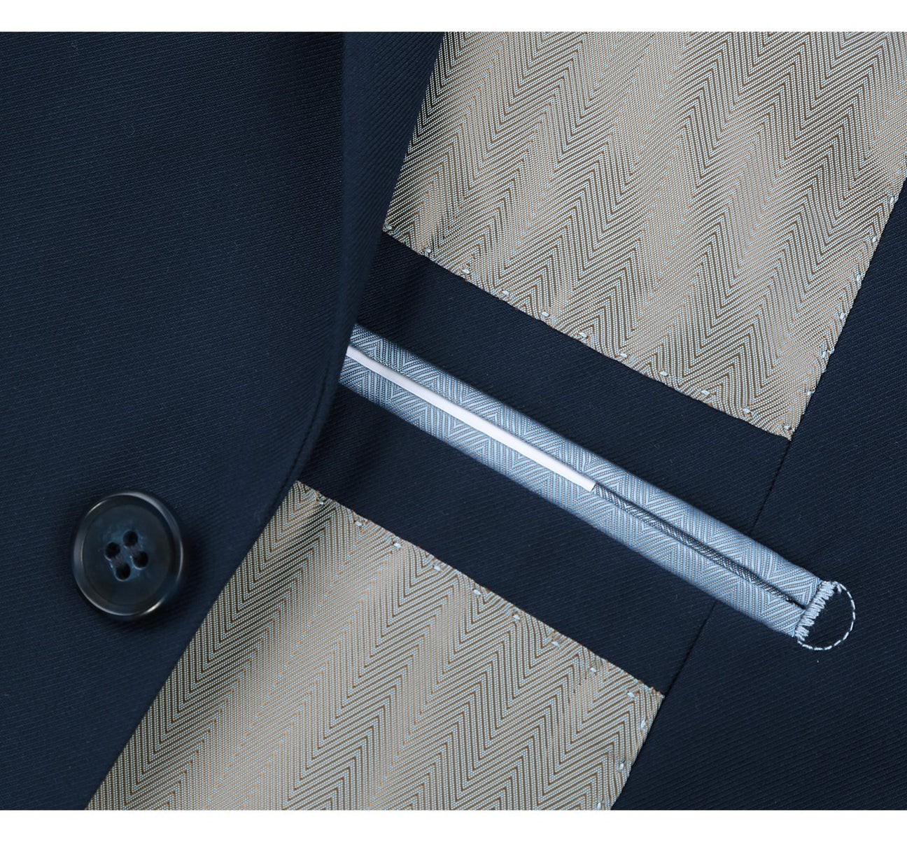 Classic Suit Notch Lapel & Flat Front Pant- Navy 201-19