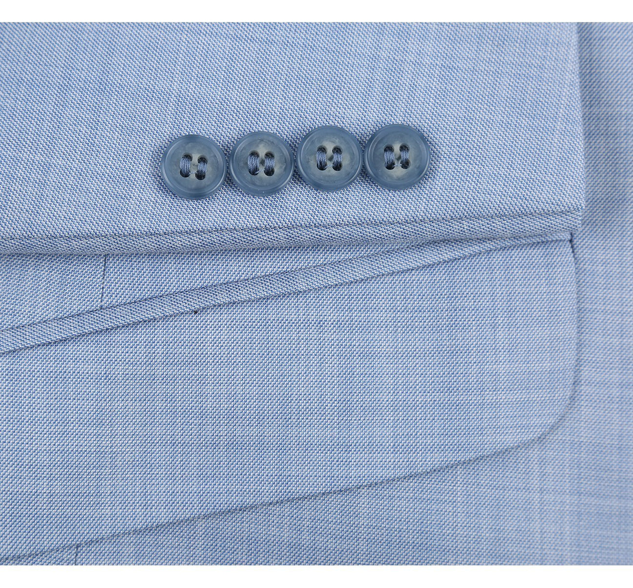 Slim Suit Notch Lapel & Flat Front Pant- Light Blue 203-9