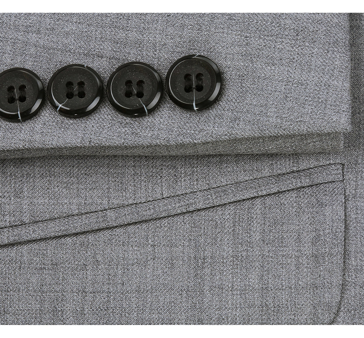 Alessandro Vitello | Super 140's Slim Wool Suit | Light Grey