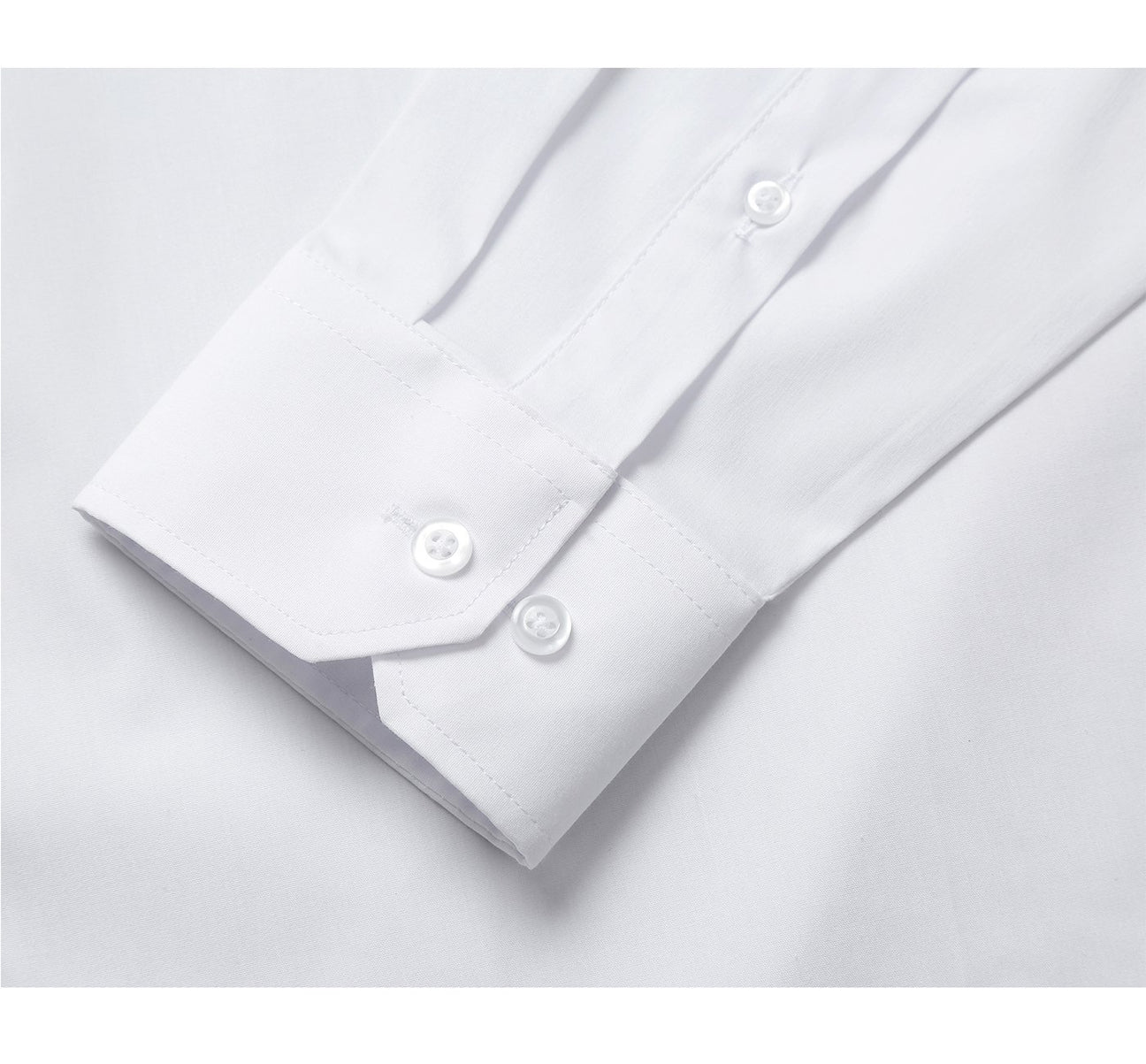 Slim Fit Long Sleeve Dress Shirt - White