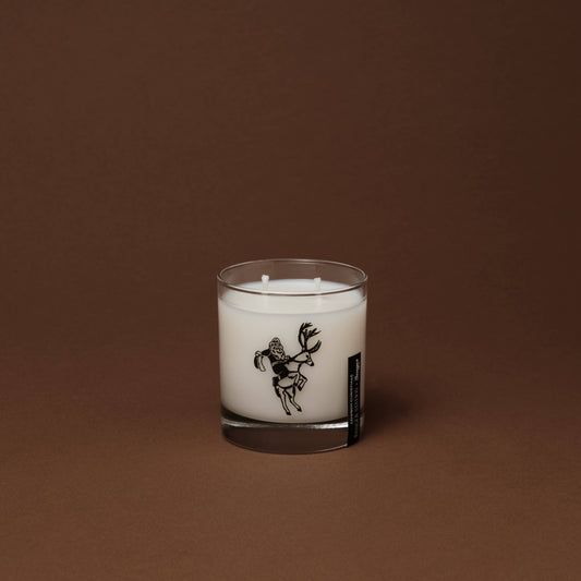 COWBOY CHRISTMAS CANDLE: 11oz Rocks Glass