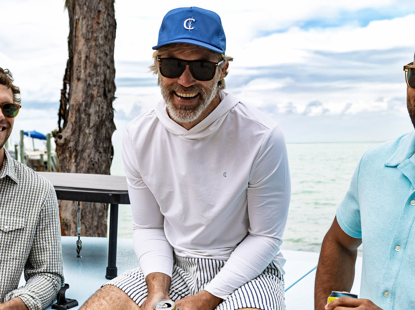 Criquet Hoodie Sun Shirt- Bright White