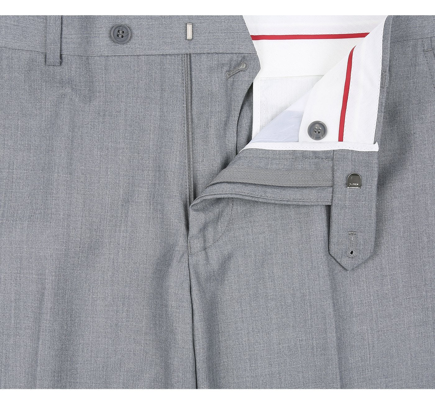 Men's Slim Fit Flat Front Dress Pant - Grey