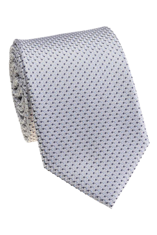 Neck Tie | Basketweave | Silver