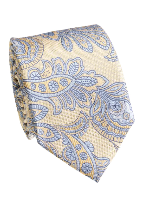 Neck Tie | Grand Paisley | Golden Yellow