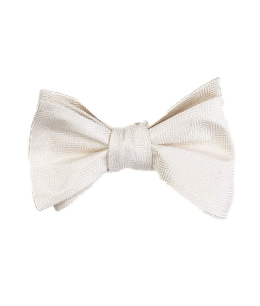 Bow Tie | Herringbone | Ivory