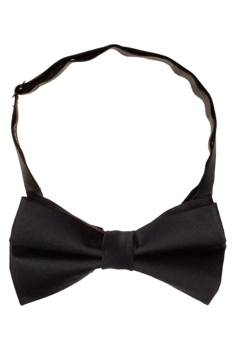 Pre-Tied BowTie - Black Satin
