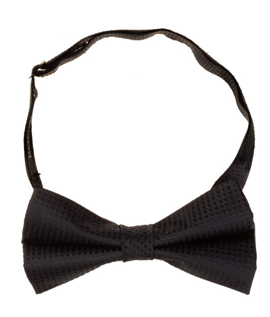 Pre-Tied BowTie - Black Grid