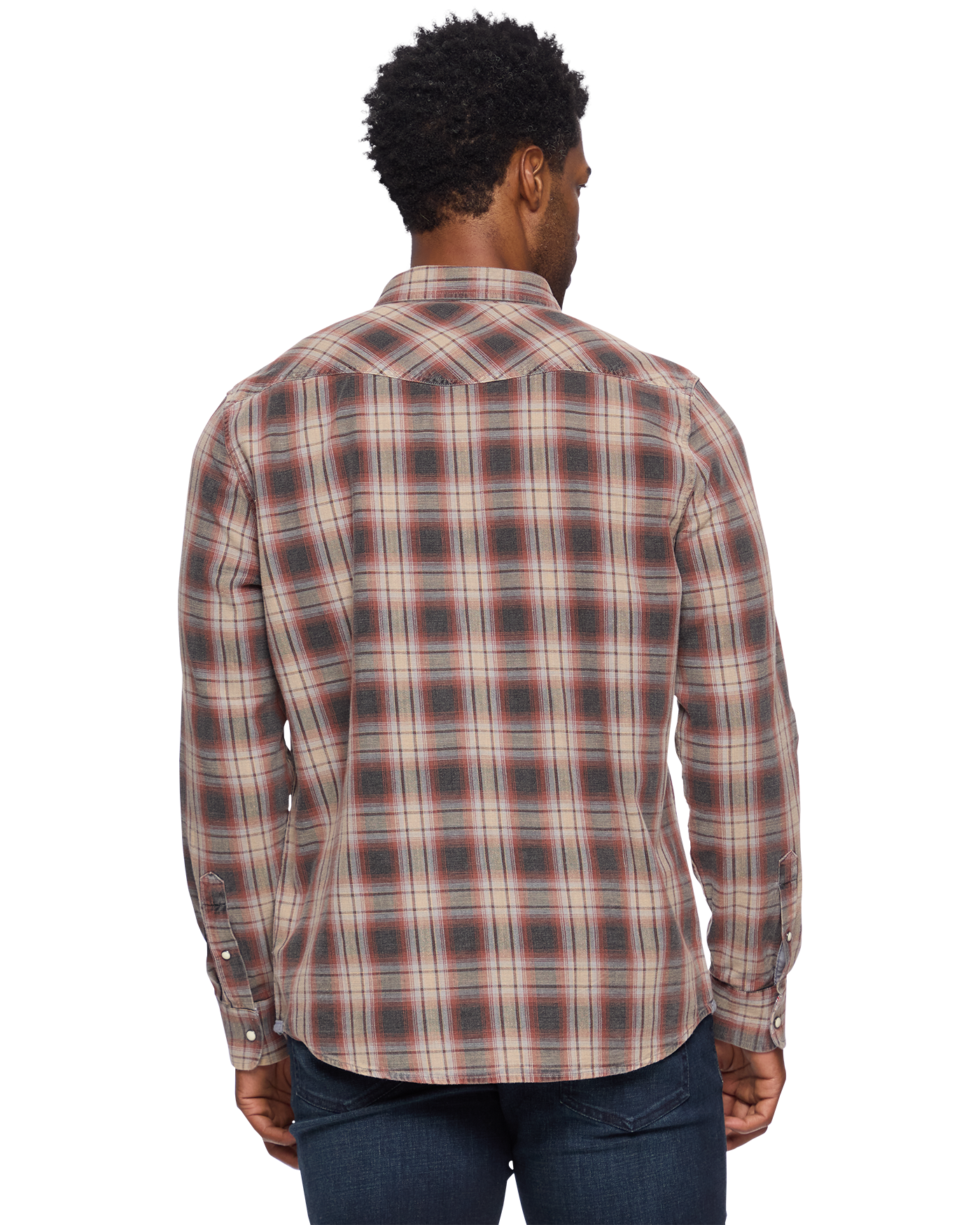 Flag and Anthem Galloway Vintage Washed Shirt - Charcoal /Rust
