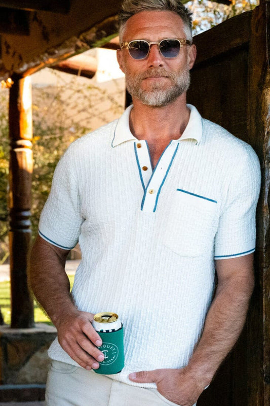 Criquet Bungalow Sweater Polo - White