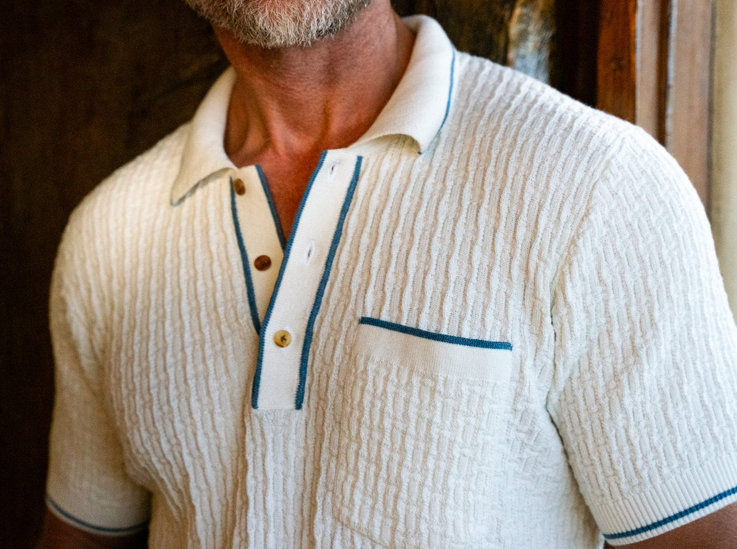 Criquet Bungalow Sweater Polo - White