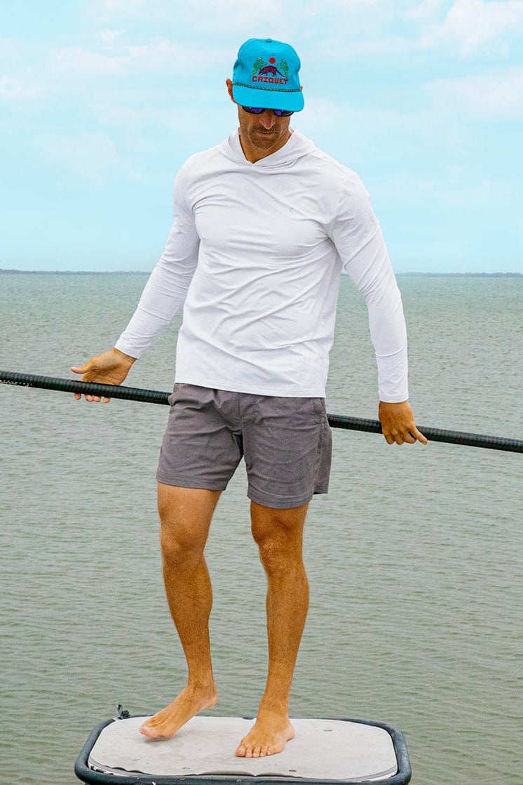 Criquet Hoodie Sun Shirt- Bright White