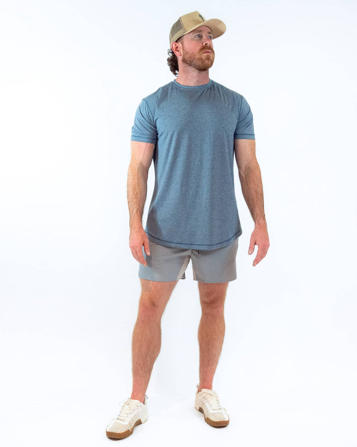 Pillar Athletics  Drew Short 5" - Light Grey