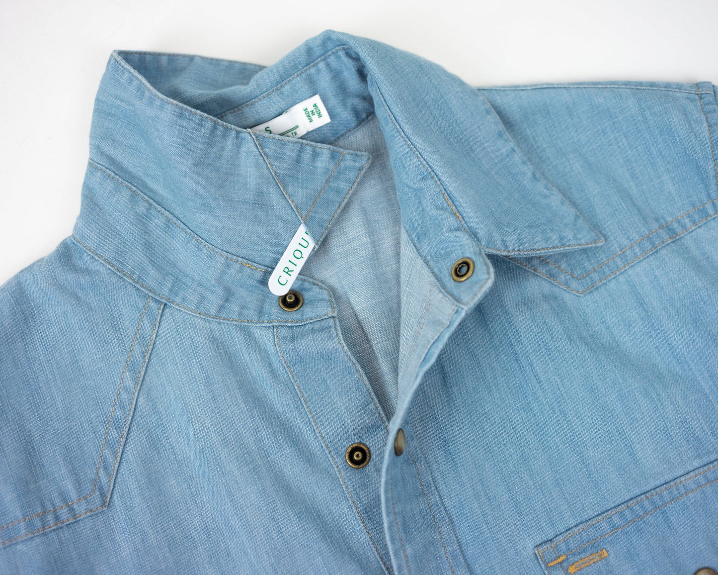 Criquet Western Denim Pearl Snap - Light Wash