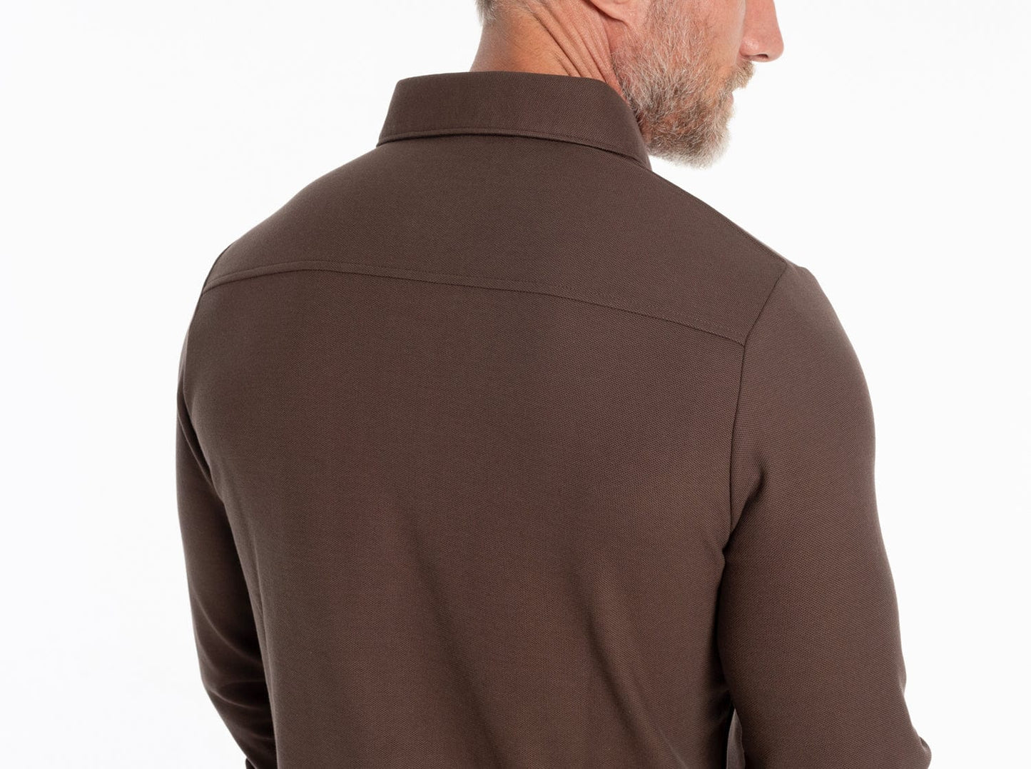 Criquet Long Sleeve Players Shirt - Espresso Martini