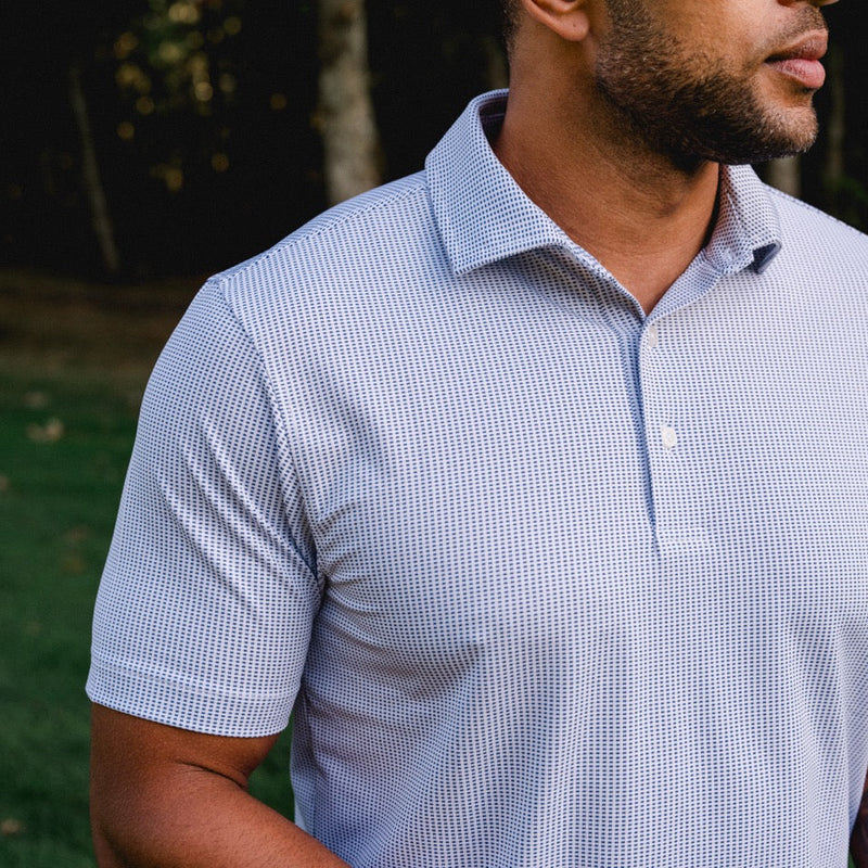 GenTeal Jacquard Performance Polo - Navy