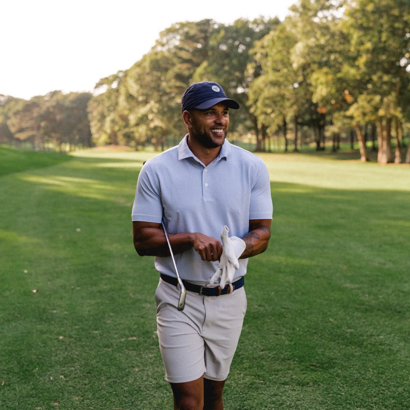 GenTeal Jacquard Performance Polo - Navy