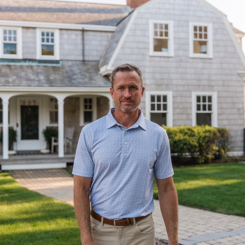 GenTeal Harbor Buoy Performance Polo - Blue